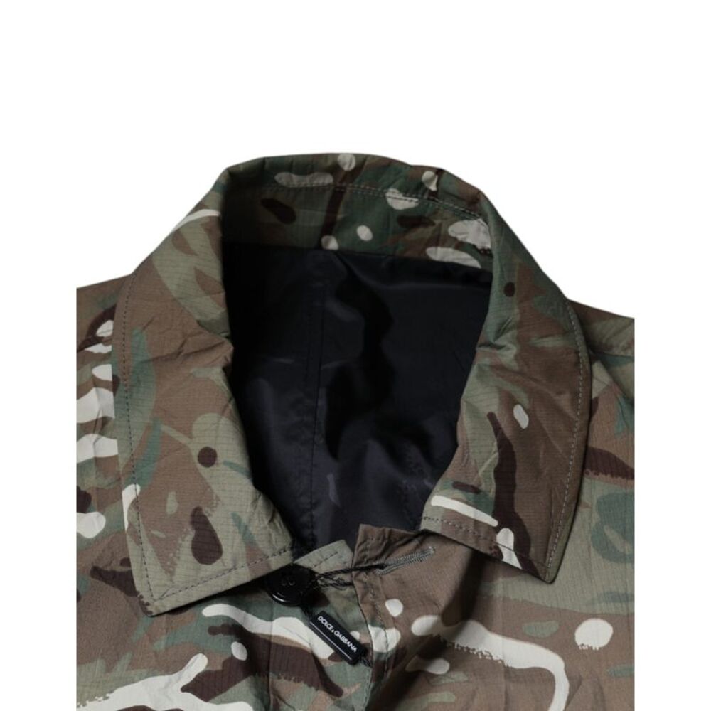 Dolce & Gabbana Multicolor Camouflage Collared Coat Men's Jacket - Picture 6 of 6